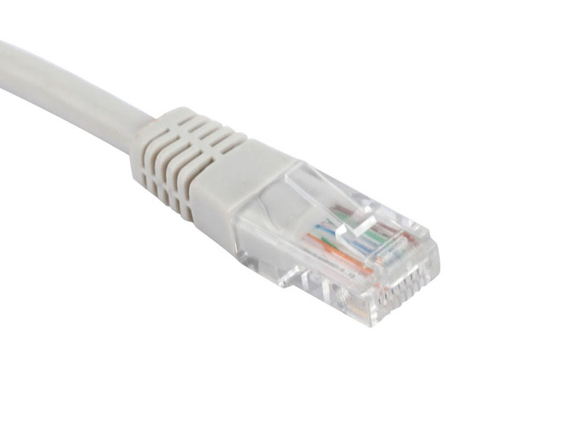 UTP Cat.6A Patch cord Plain molded , Grey color Copper System Patch Cord