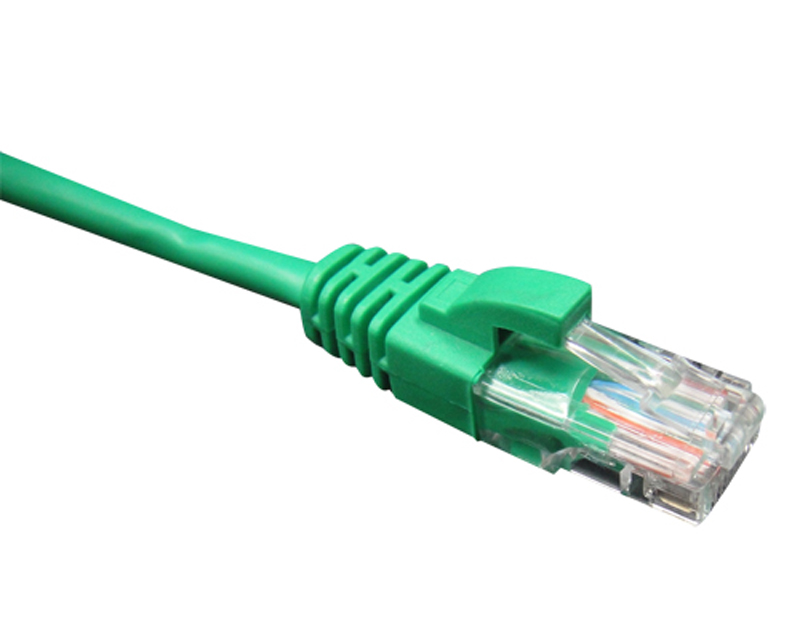 UTP Cat.5e Patch cord Ligule Molded boot Green color Copper System Patch Cord