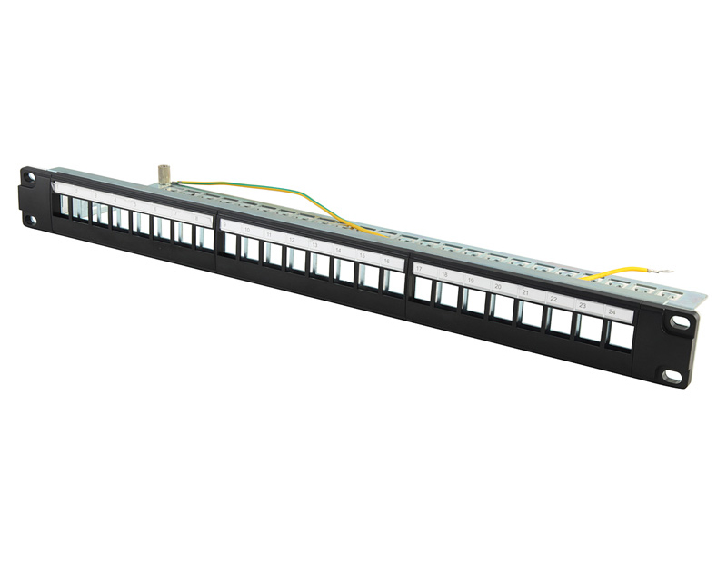 FTP Blank Patch Panel 24Port with back bar Copper System Patch Panel